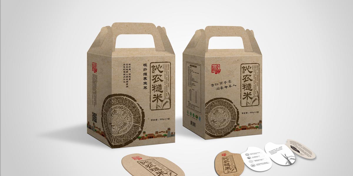 原糧産品禮盒包裝設計(jì),糙米品牌包裝設計(jì),大(dà)米禮盒設計(jì)方案